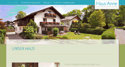 Desktop Screenshot of haus-anne-aschau.de